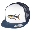 HFG - Ahi Navy/White  Flat Bill Snapback Trucker Hat