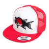 HFG - California Sheephead Red/White Snapback Flat Bill Trucker Hat