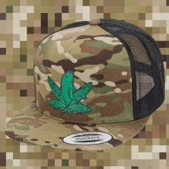 HFG - Green Fish Multicam® Light Snapback Flatbill Trucker Hat