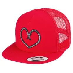 HFG -Hooked Red Flatbill Snapback Trucker Hat