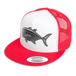 HFG - JDM Ulua Red/White Flat Bill Snapback Trucker Hat