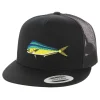 HFG - MahiMahi Black Flatbill Snapback Trucker Hat