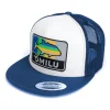 HFG -Navy/White Omilu FlatBill Trucker Hat