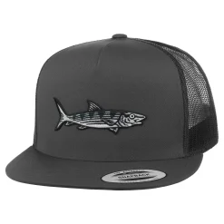 HFG - Oio (Bonefish) Charcoal/Black Flatbill Trucker Hat