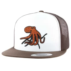 HFG -Tako Brown/White Flatbill Snapback Trucker Hat