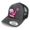 HFG - UNFKN Pink - Charcoal Black Classic Curved Bill Snapback Trucker Hat