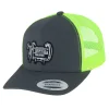 HFG - UNFKN Reel Charcoal/Neon Green Classic Trucker Hat