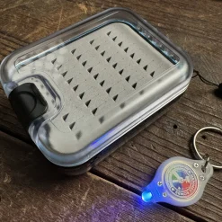 4in Double-Sided Glow Fly Box With Lanyard And UV Keychain