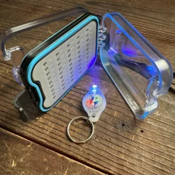4in Double-Sided Glow Fly Box With Lanyard And UV Keychain