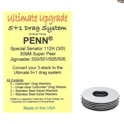 Ultimate Upgrade: 5+1 For Penn Jigmaster Series & Senator 3/0 112H